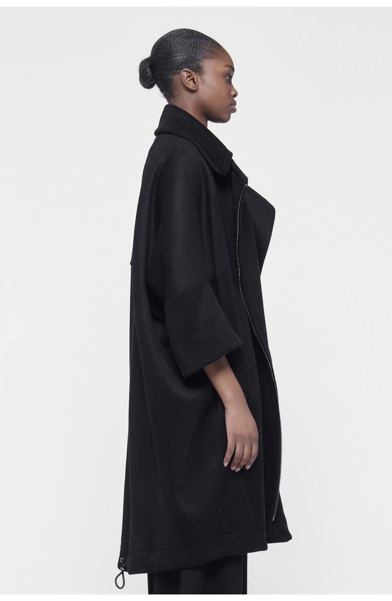 Leem Boxy Biker Coat, Alternate, color, Black