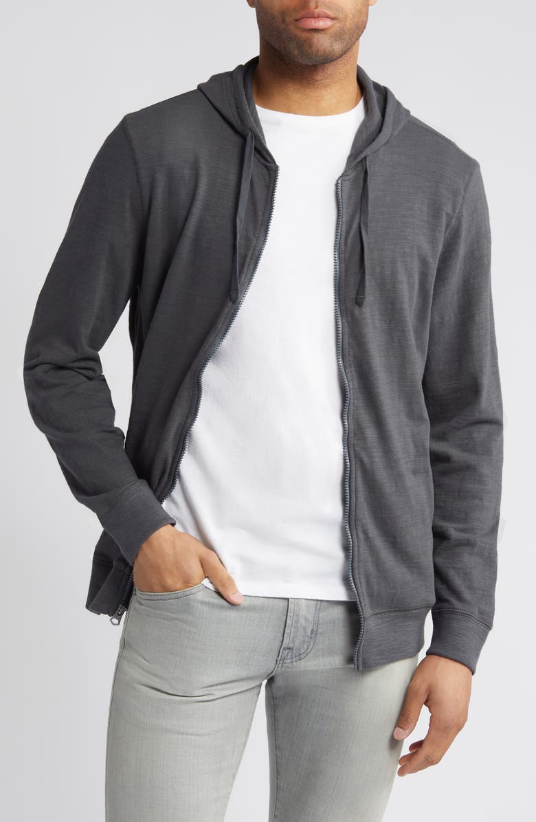 Faherty Sunwashed Slub Cotton Zip-Up Hoodie, Main, color, 