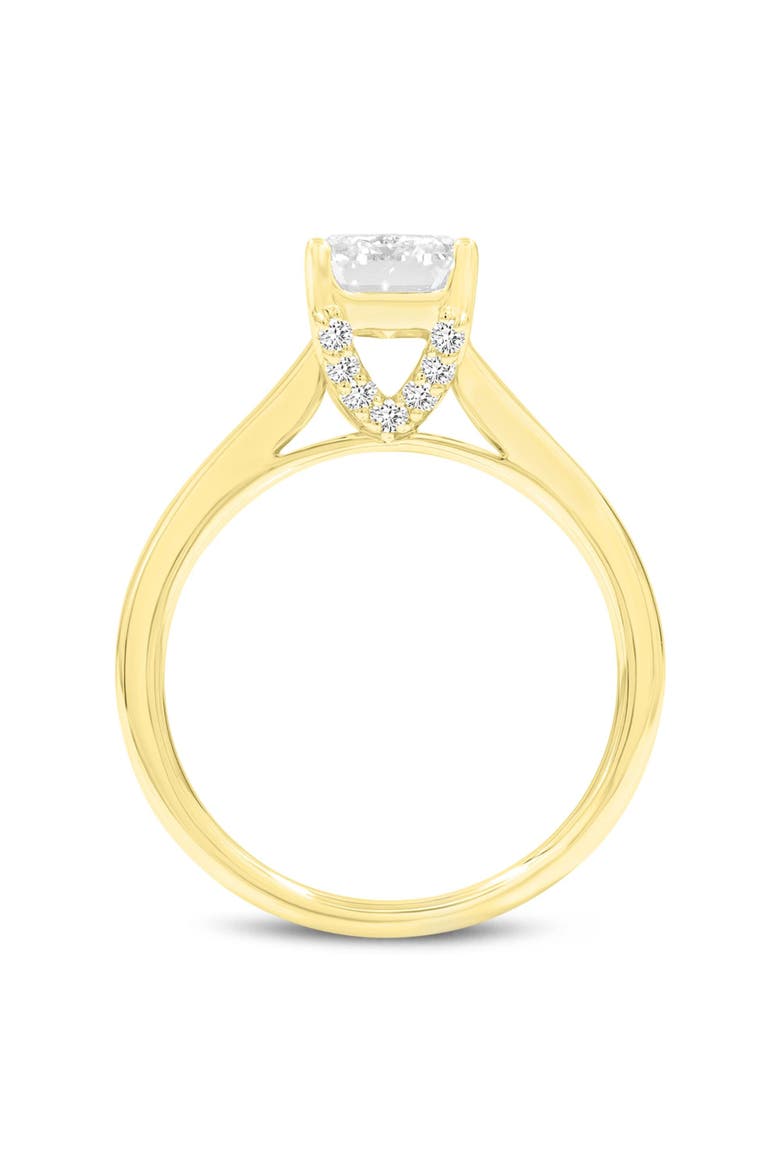 Narine 14K Yellow Gold Emerald Cut Lab Grown Diamond Hidden Halo Engagement Ring - 2.15 Ct, Alternate, color, 14K Yellow Gold