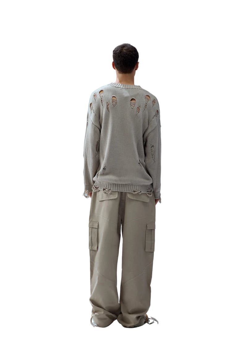 Your *Itch Ripped  Knit Sweat, Alternate, color, BEIGE