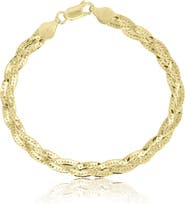 The Lovery Fine Jewelry Braided Herringbone Bracelet