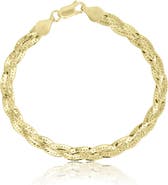 The Lovery Fine Jewelry Braided Herringbone Bracelet