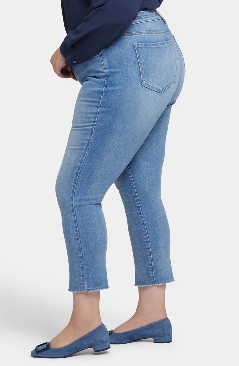 NYDJ Sheri Fray Hem Crop Jeans, Alternate, color, Blue Valley