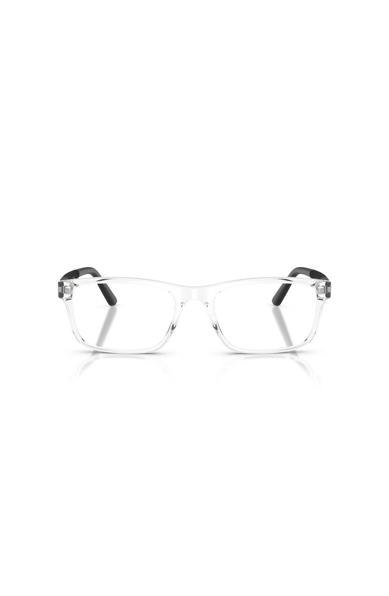 Polo Ralph Lauren 57mm Rectangle optical glasses, Alternate, color, Transparent