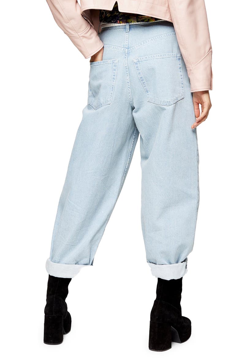 Balloon Leg High Waist Jeans, Alternate, color, BLEACH