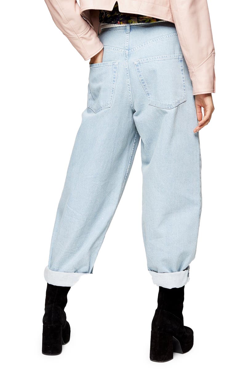 Topshop Balloon Leg High Waist Jeans, Alternate, color,