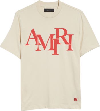 AMIRI ロゴ Staggered コットン Tシャツ 人気 AMIRI ロゴ Staggered コットン Tシャツ 人気 (AMIRI/Tシャツ