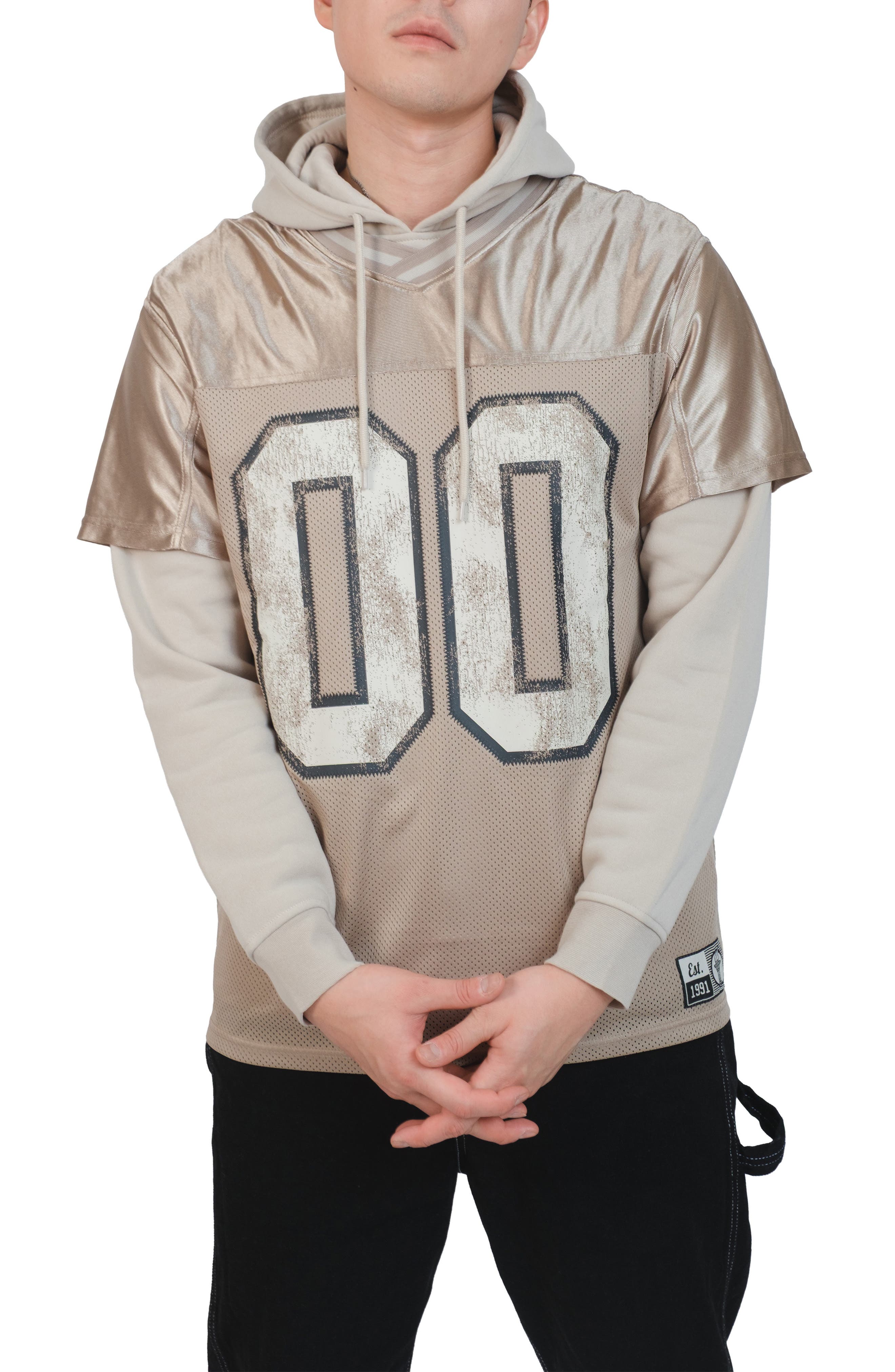 Brooklyn Cloth Jersey Layered Hoodie