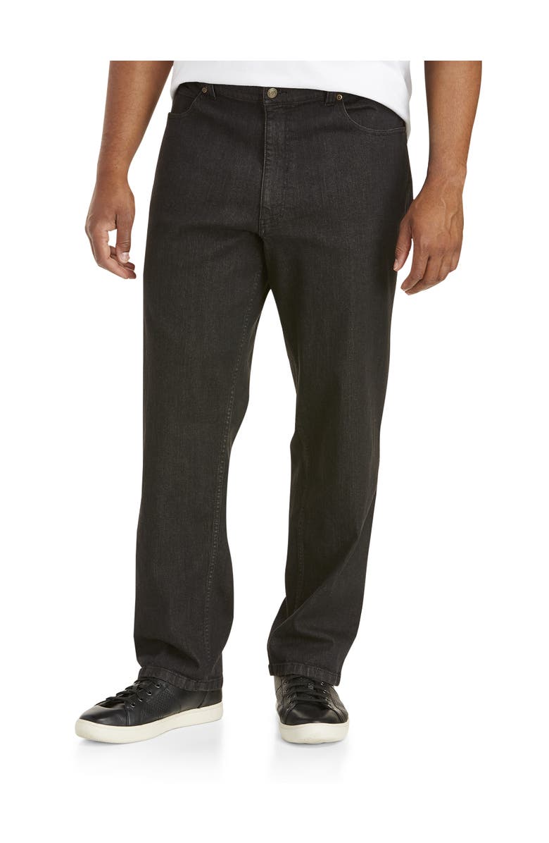 Harbor Bay by DXL Big & Tall Relaxed Fit Stretch Jeans, Main, color, Black Denim