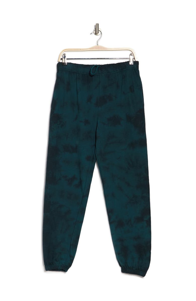 Threads 4 Thought Boyfriend Tie-Dye Organic Cotton Blend Sweatpants, Alternate, color, Mallard/Black