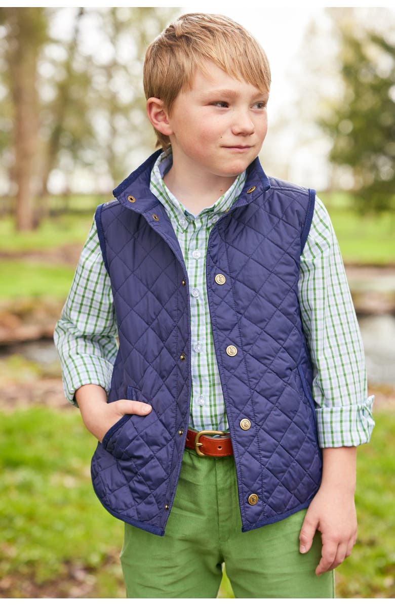 Little English Kids' Button Down Shirt, Alternate, color, Leland Plaid