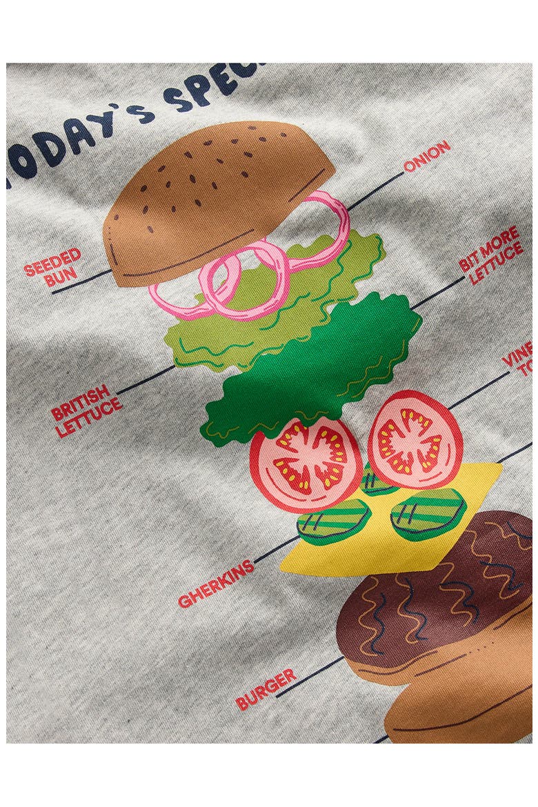 Kids' Stacked Burger Graphic Cotton T-Shirt, Alternate, color, GREY MARL BURGER
