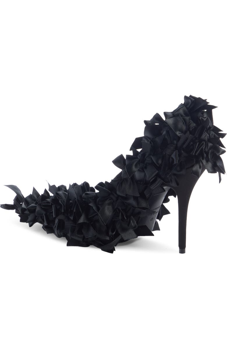 Balenciaga Mariera Bow Embellished Pointed Toe Pump, Alternate, color,