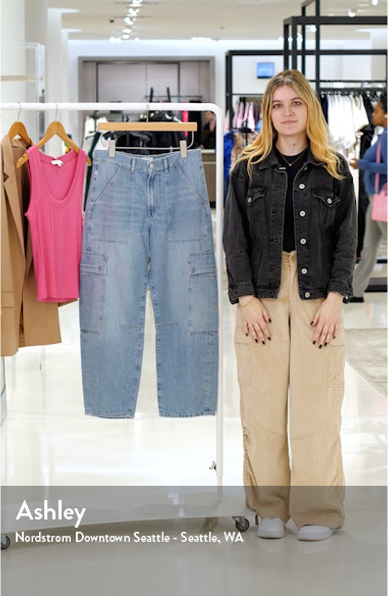 Marcelle Low Rise Barrel Cargo Jeans, sales video thumbnail