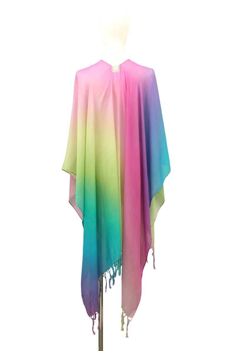 Kurt Geiger London Classic Rainbow Ruana, Alternate, color, Pastel Rainbow