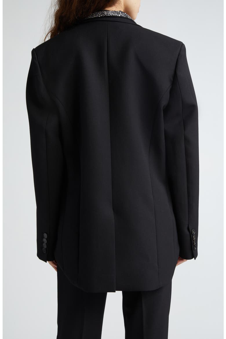 Wool Twill Tailcoat Tuxedo Jacket with Crystal Embellished Bow Tie, Alternate, color, 1000 - BLACK