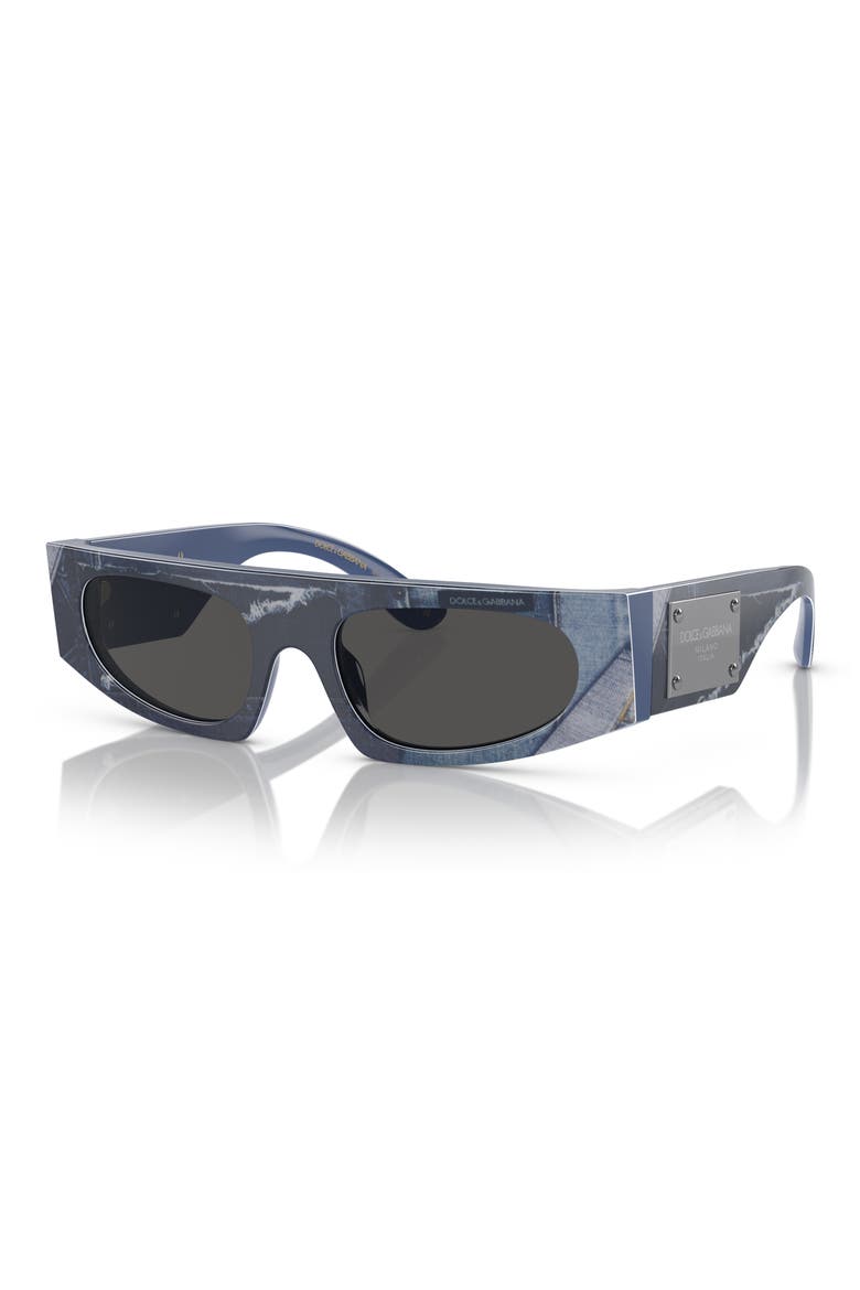 54mm Rectangular Sunglasses, Alternate, color, DARK GREY
