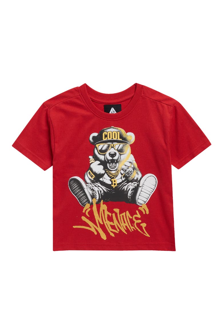 Kids' Polar Graphic Short Sleeve T-Shirt, Main, color, RACING RED/ MENACE