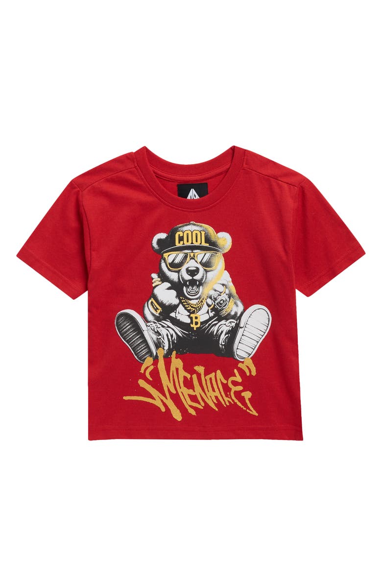 Fly By Night Kids' Polar Graphic Short Sleeve T-Shirt, Main, color, Racing Red/ Menace