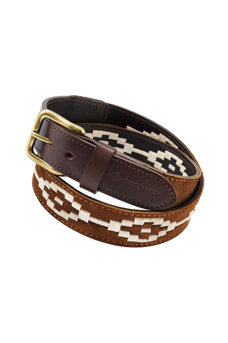 Confianza Suede Belt, Alternate, color, Tan/Cream