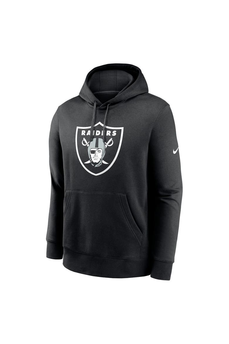 Men's Nike Black Las Vegas Raiders Club Logo Pullover Hoodie, Alternate, color, Black