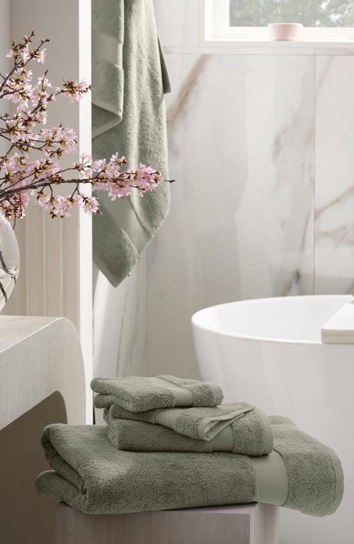 Boll & Branch Plush 6-piece Organic Cotton Bath Towel Set In Sageleaf