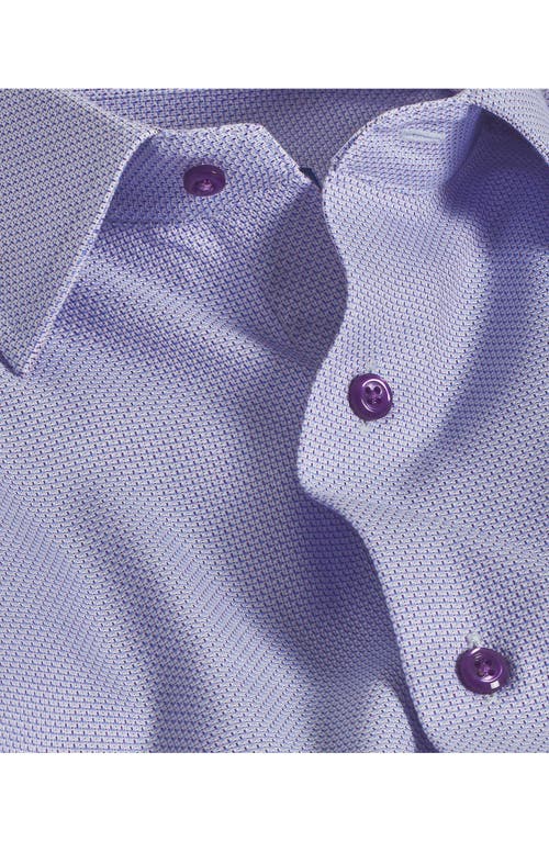 David Donahue Slim Fit Cotton Dress Shirt In Lilac/blue