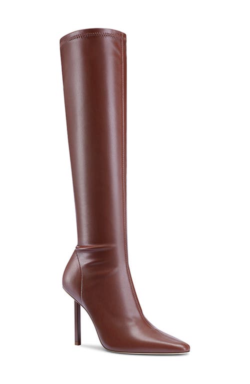 Femme La Whistler Pointed Toe Knee High Boot In Brown