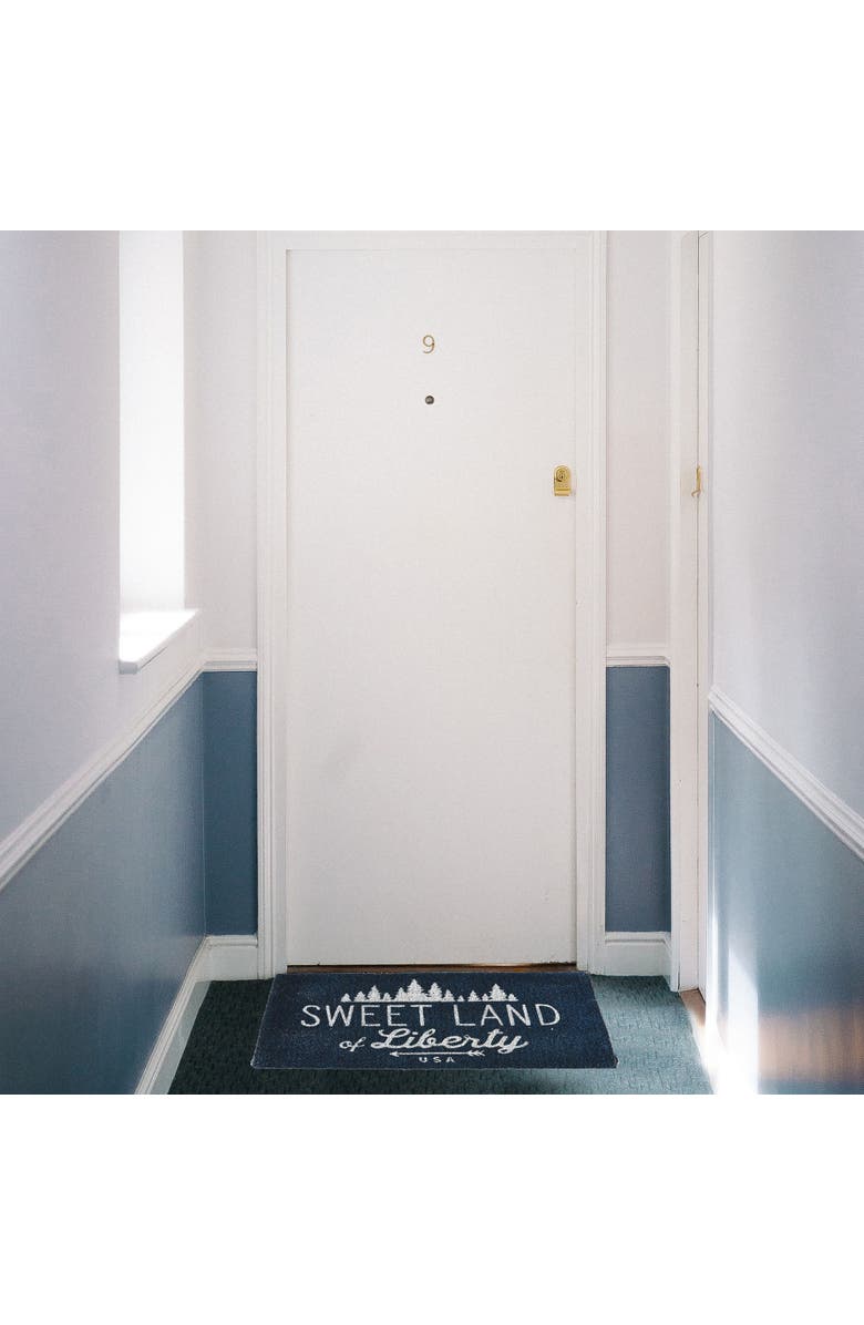 tag Sweet Land Of Liberty Patriotic Coir Door Mat 4th of July, Alternate, color, Blue