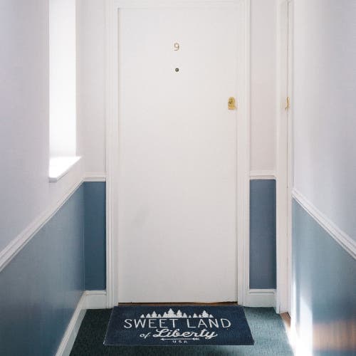 Tag Sweet Land Of Liberty Patriotic Coir Door Mat 4th Of July In Blue