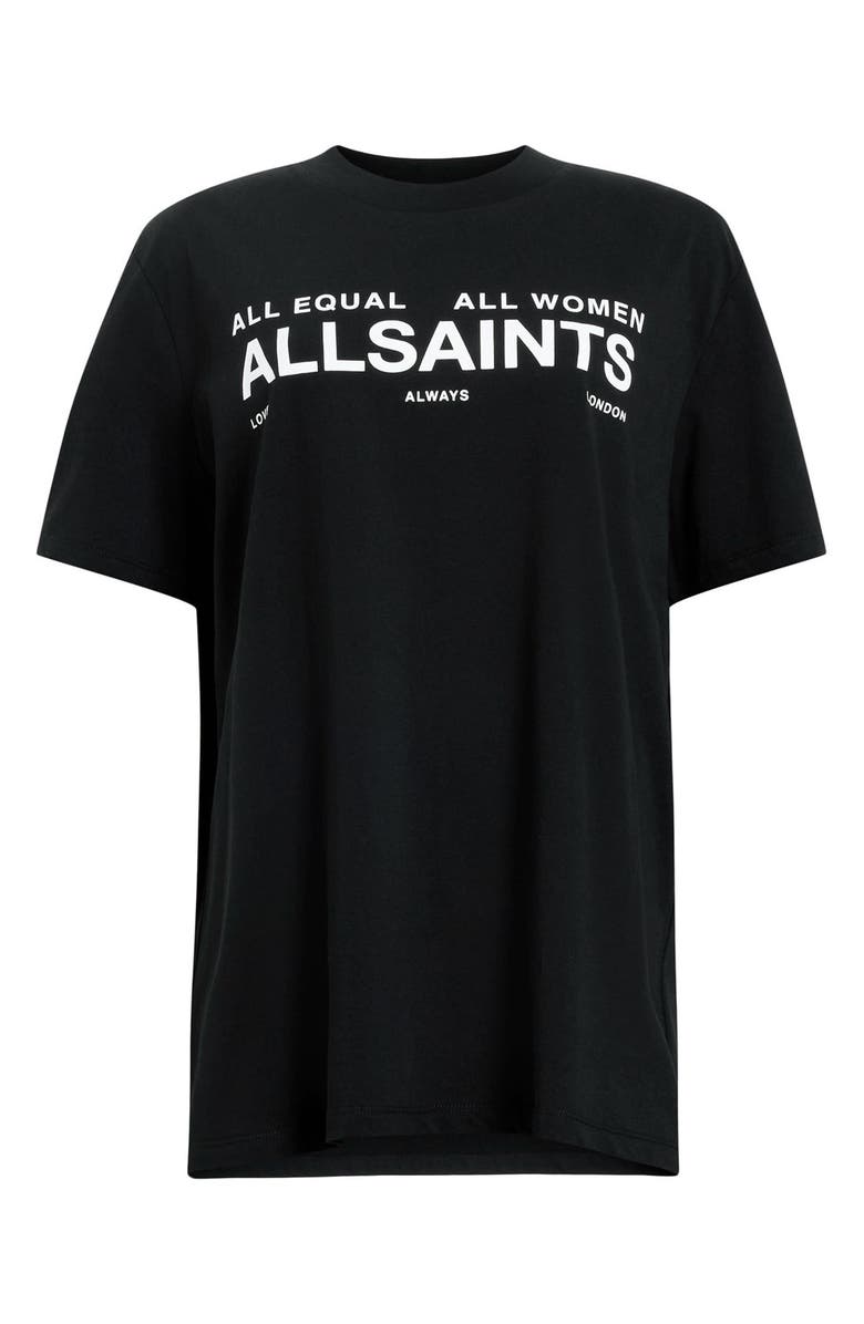 AllSaints IWD All Equal Cotton Graphic T-Shirt, Alternate, color, Black