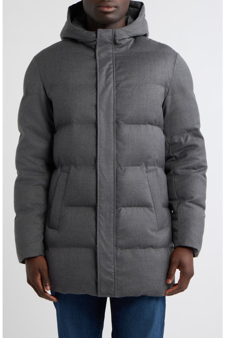 Crown Crafted Cortina Wool & Cashmere Parka, Alternate, color, SMOKE