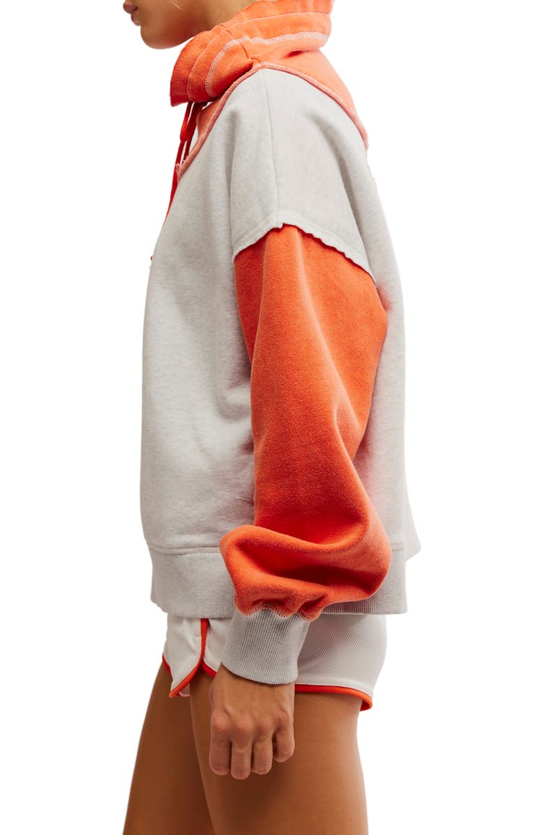 Free People Home Stretch Funnel Neck Sweatshirt, Alternate, color, 