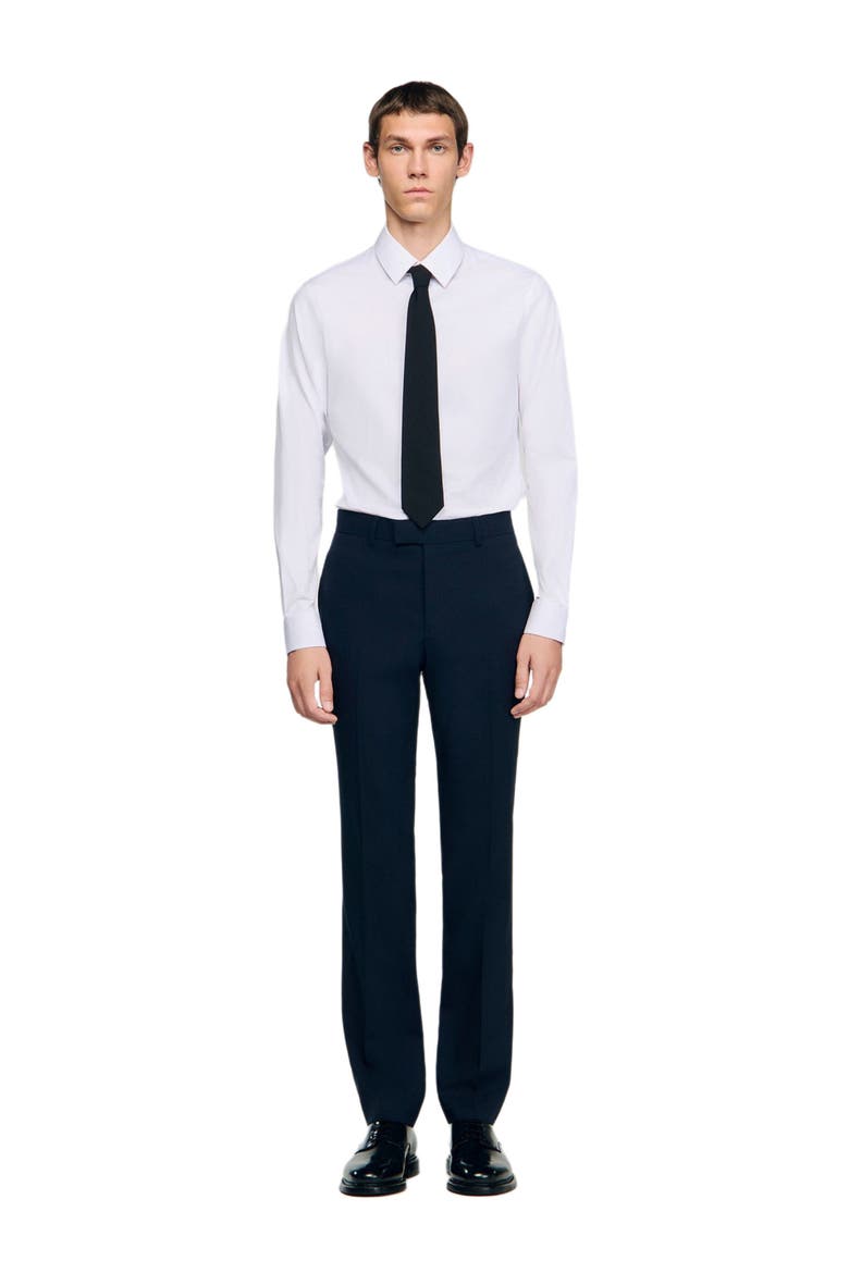 Wool suit trousers, Alternate, color, Navy blue