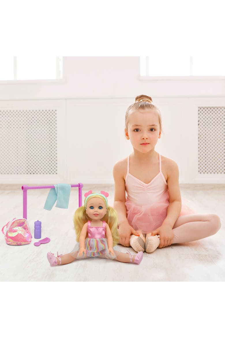Ballet Set Pink 14" Hard Body Doll 5pcs, Alternate, color, Multicolored