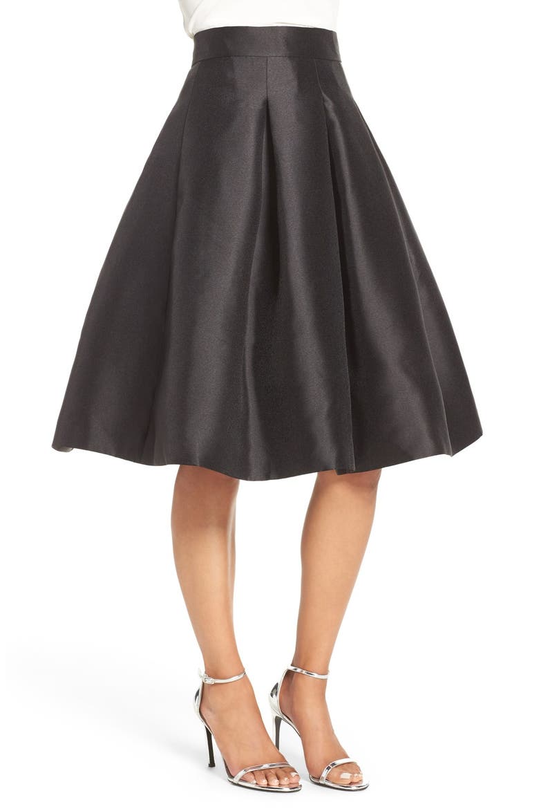 Release Pleat Full Skirt, Alternate, color, BLACK