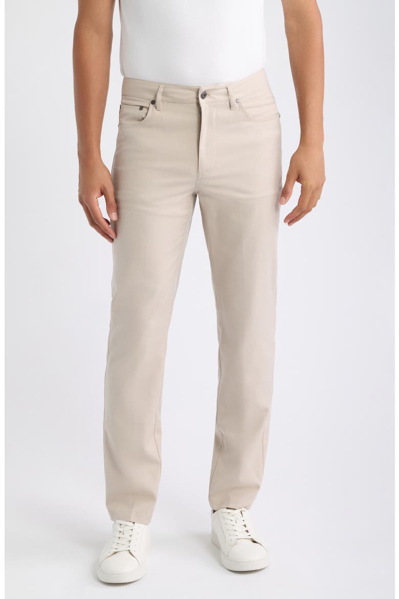 AeroTech Solid Five-Pocket Pants, Main, color, OATMEAL