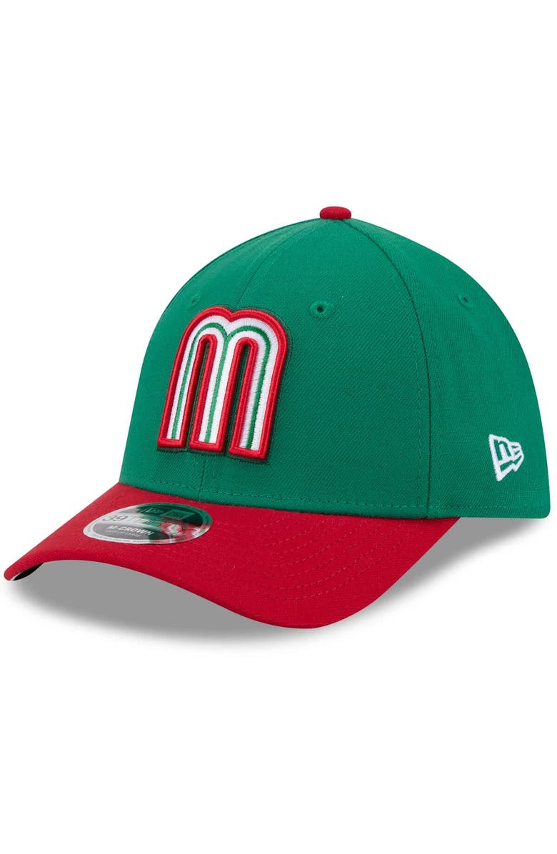 New Era Men's New Era  Green/Red Mexico Baseball 2026 World Baseball Classic M-Crown 39THIRTY Flex Hat, Alternate, color, Green
