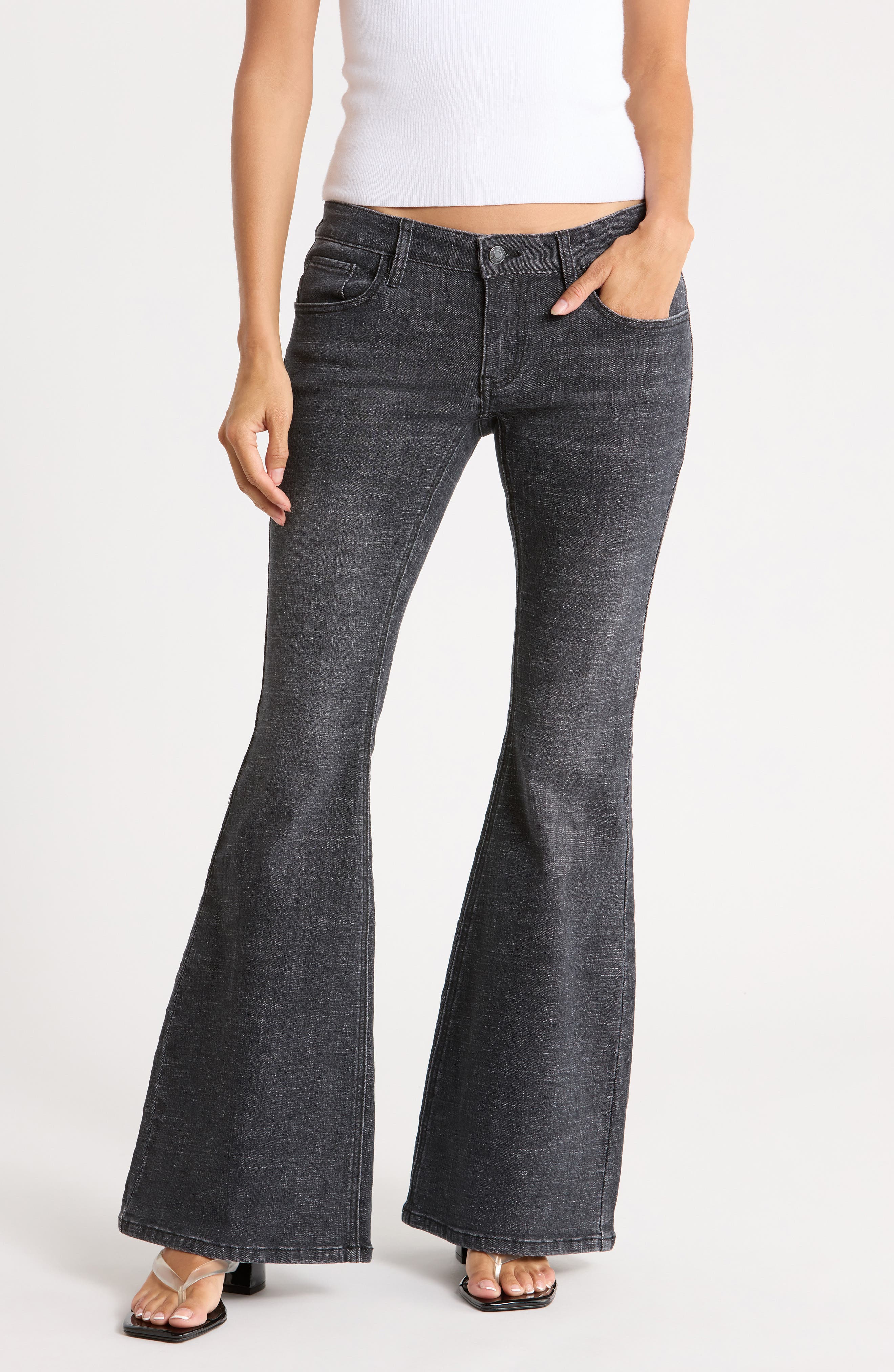 Ultra Low Rise Flare Jeans