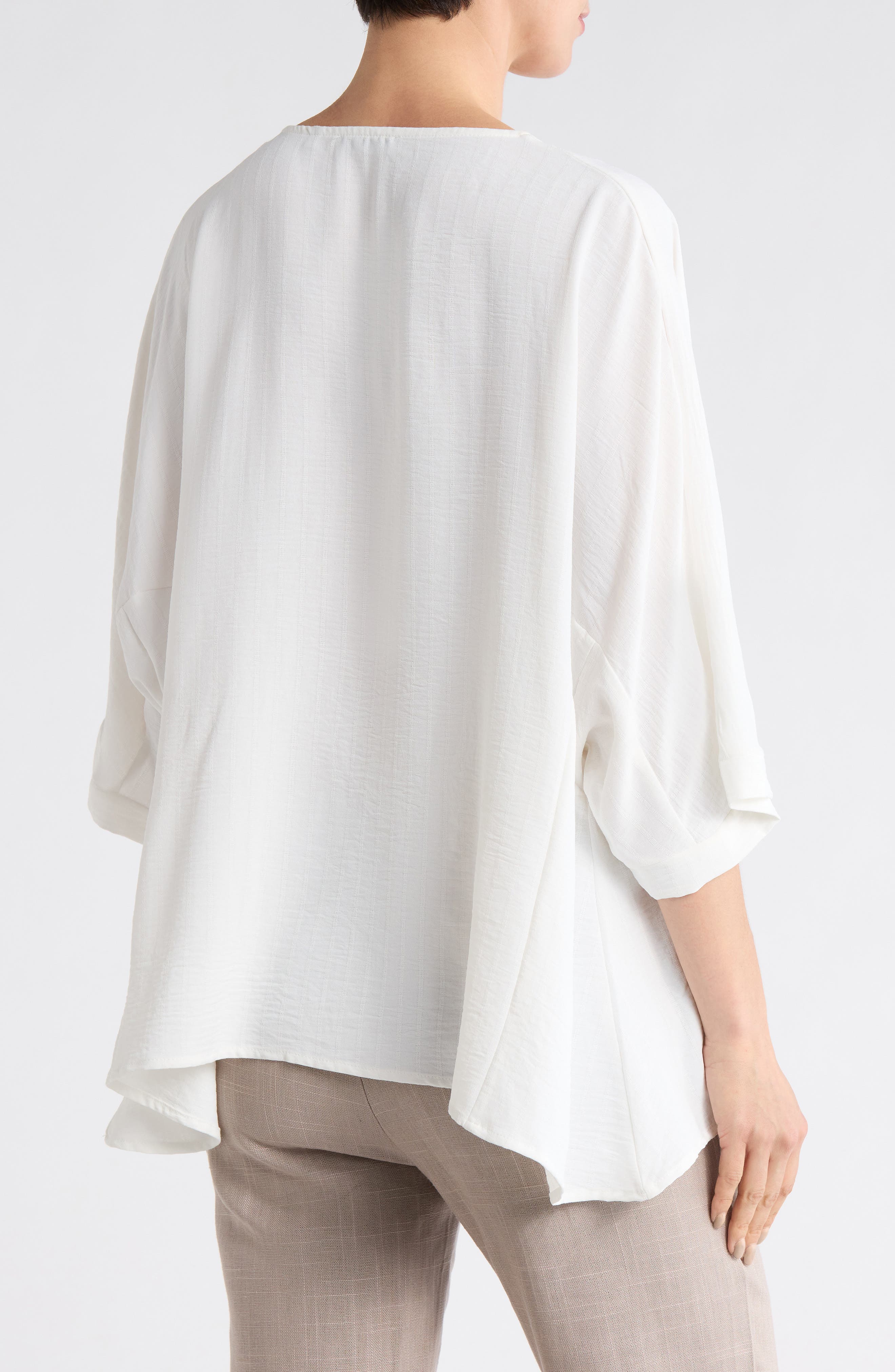 V-Neck Drawstring Waist Boxy Top - image 2
