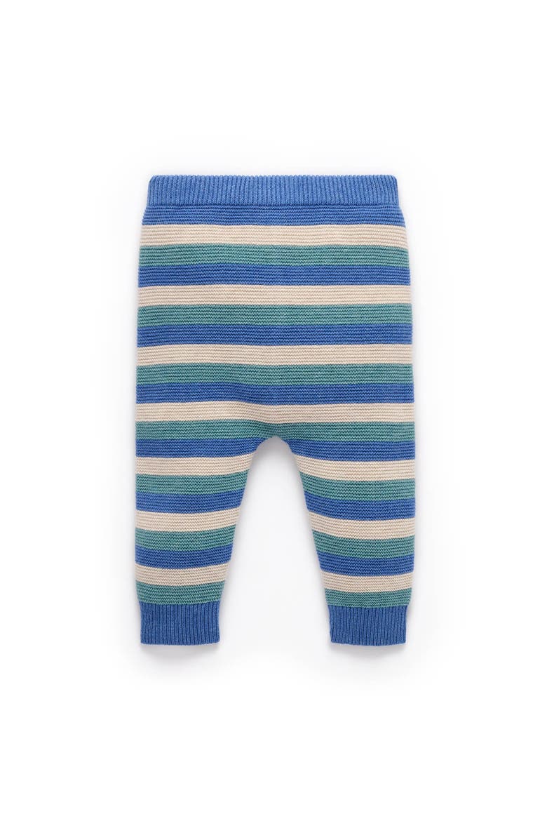 Baby Boy's Knitted Legging, Main, color, Duck Egg Stripe