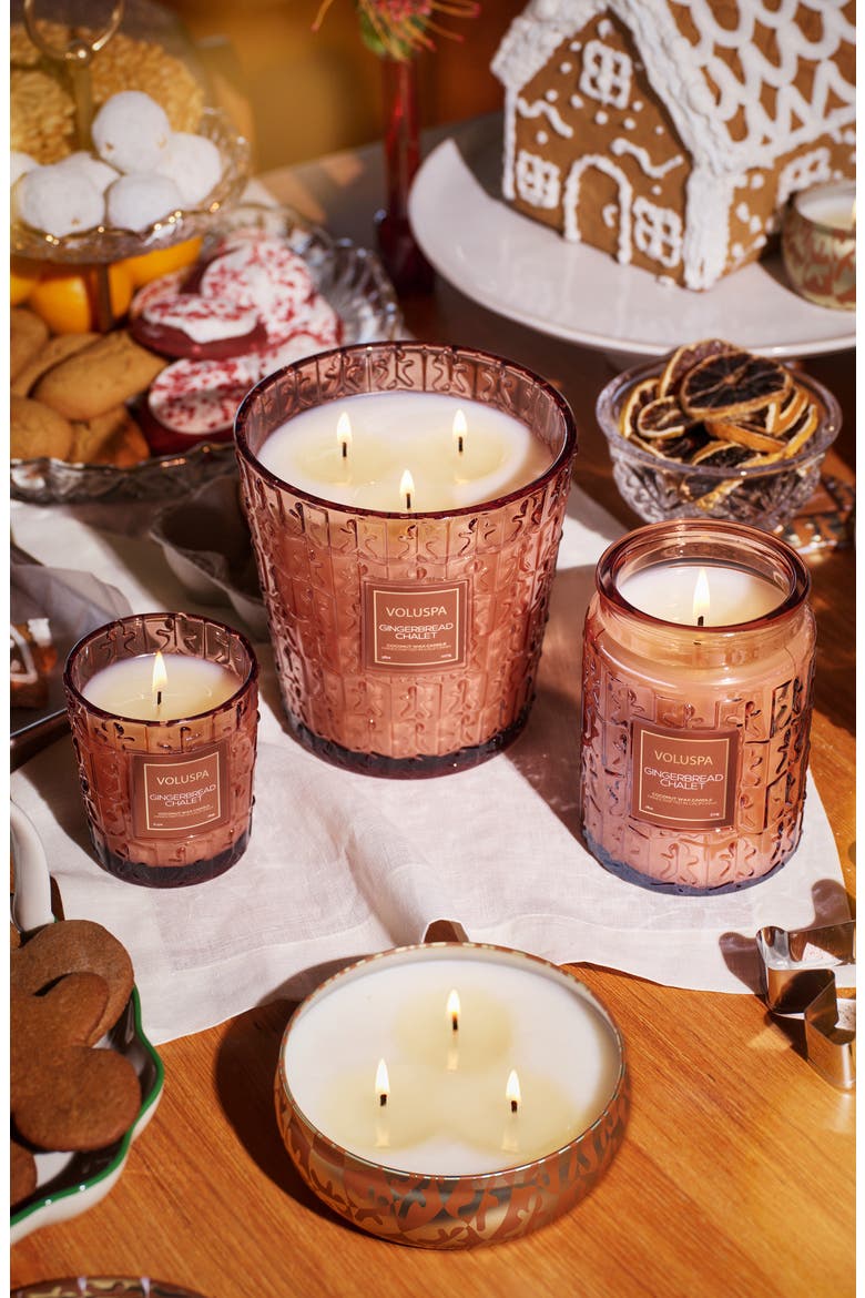 Gingerbread Chalet Large Jar Candle, Alternate, color, NO COLOR