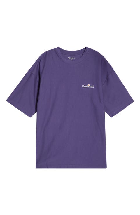WIP Label Embroidered Oversize Organic Cotton T-Shirt