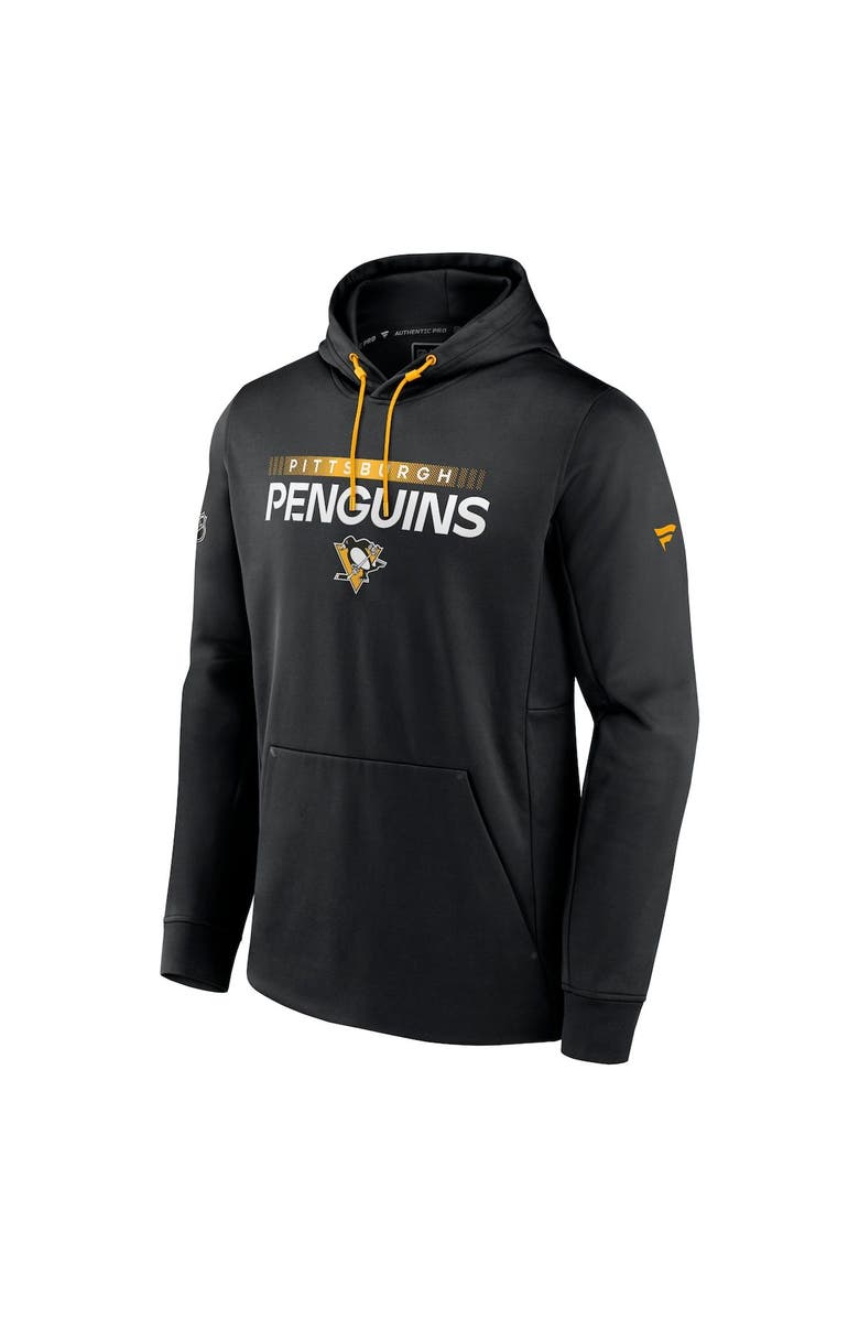 FANATICS Men's Fanatics Branded Black Pittsburgh Penguins Authentic Pro Rink Pullover Hoodie, Alternate, color, 