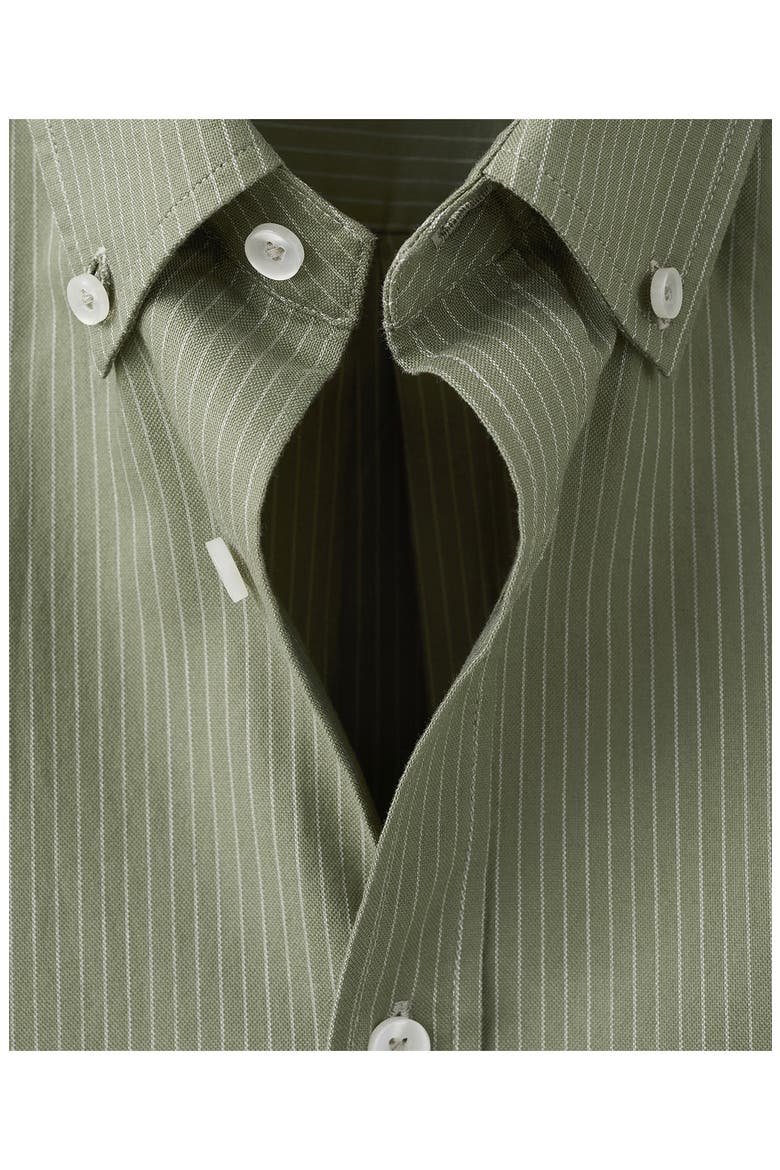 Regular Fit Stripe Button-Down Shirt, Alternate, color, GREEN