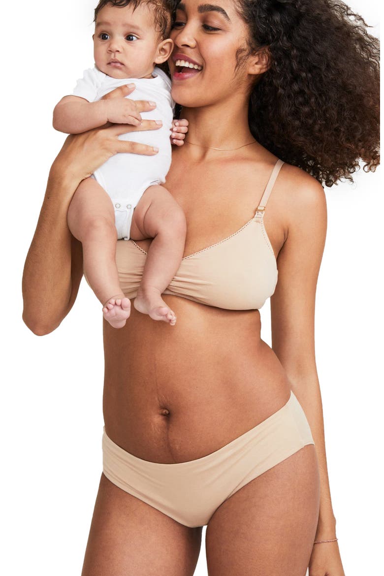 The Everyday Maternity/Postpartum Briefs, Alternate, color, SAND