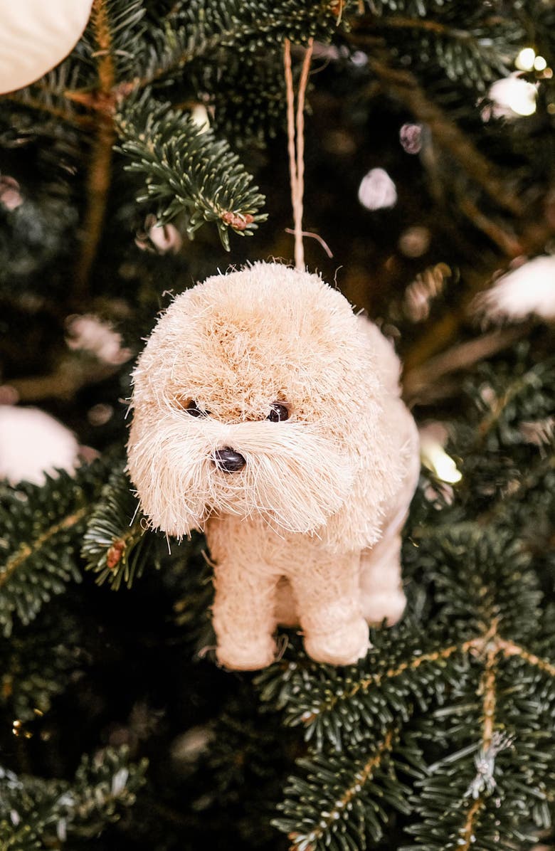LIKHA Poodle Handwoven Ornament, Alternate, color, White
