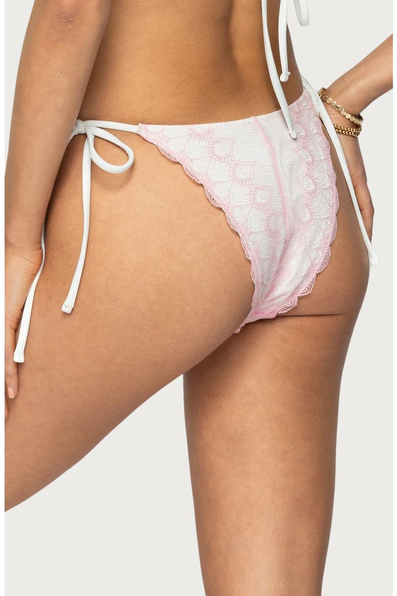 Clayton Side Tie Bikini Bottoms, Alternate, color, PINK