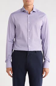 Ted Baker London Advanced Tech Stretch Slim Fit Print Dress Shirt