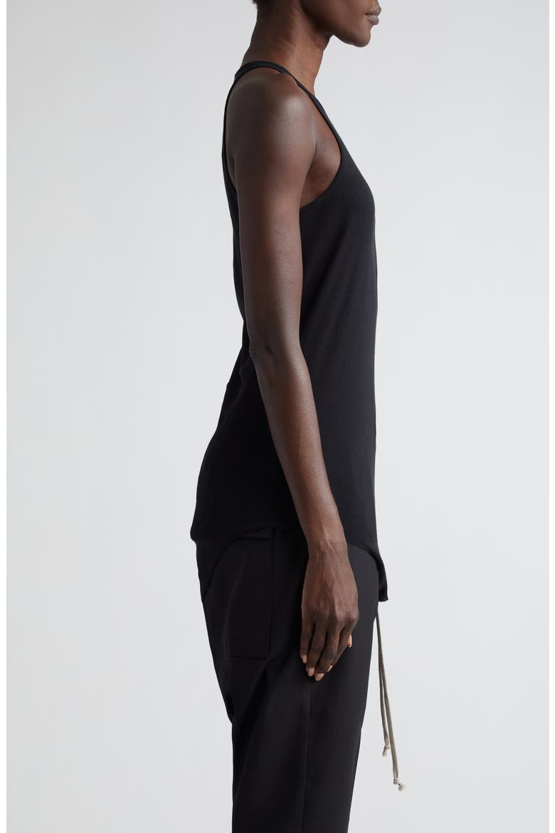 Longline Cotton Rib Tank, Alternate, color, BLACK